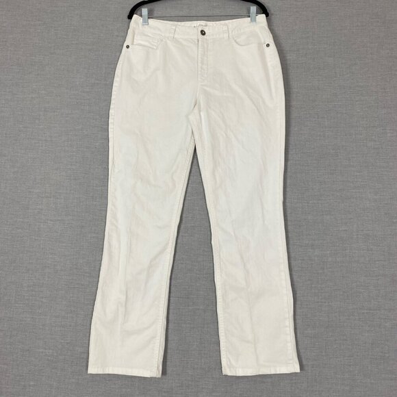 Northern Reflections Town Jeans White Mid Rise Straight Leg Sz 8 Regular - Picture 1 of 12